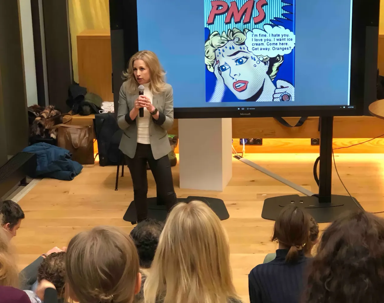 Gabi presenteert een Vitality Talk